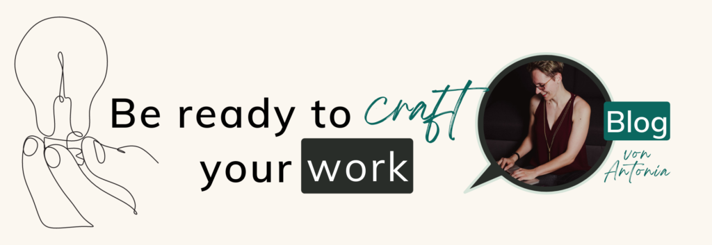 Job Crafting Blog Header mit Slogan "Be ready to craft your work"